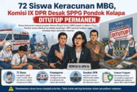 72 Siswa Keracunan MBG, DPR Minta SPPG Pondok Kelapa Ditutup 