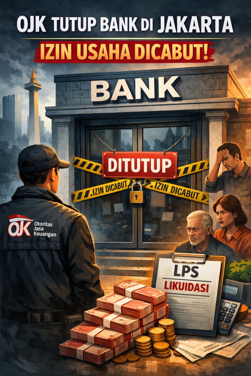 OJK Tutup Bank di Jakarta, Izin Usaha Dicabut