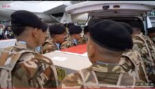 Foto Peti Jenazah Prajurit TNI Gugur di Lebanon Tiba di RI: (tangkapan layar YouTube Setpres)