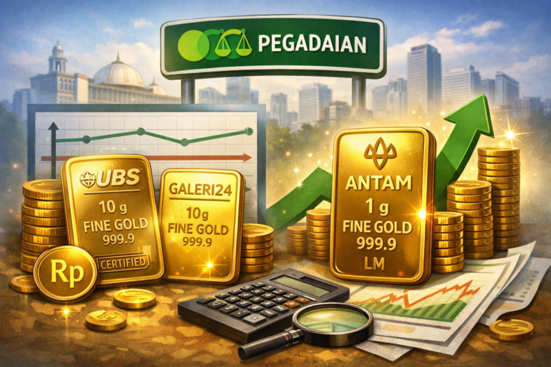 Emas UBS dan Galeri24 Stabil, Antam Naik Tipis di Pegadaian (AI)