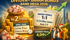 Bank Mega Bagikan Dividen dan Saham Bonus, Nilainya Capai Triliunan Rupiah ( poto : AI )