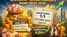 Bank Mega Bagikan Dividen dan Saham Bonus, Nilainya Capai Triliunan Rupiah ( poto : AI )