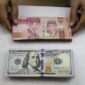 Ilustrasi kurs dollar ke rupiah, nilai tukar rupiah.(ANTARA FOTO/Dhemas Reviyanto)