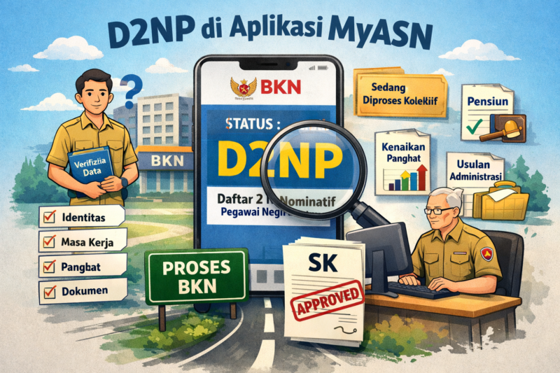Mengenal D2NP di Aplikasi MyASN, Kode Administrasi yang Menentukan Kelancaran Layanan ASN (AI)