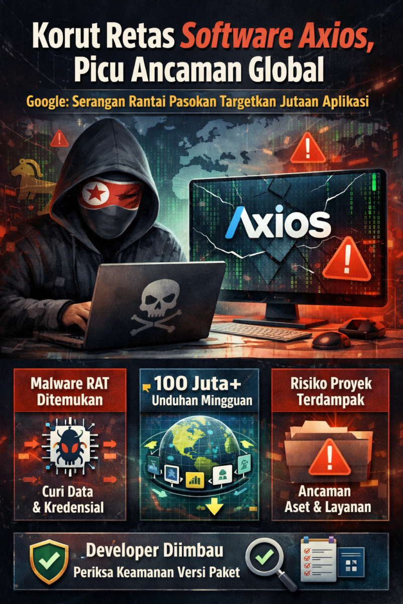 Google Tuduh Korea Utara Serang Software Axios