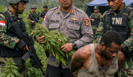 ladang ganja Pegunungan Bintang