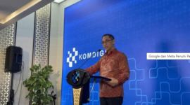 Google dan Meta di Periksa Komdigi, Jawab 29 Pertanyaan ( dok.CNN Indonesia /Wisga Putra )
