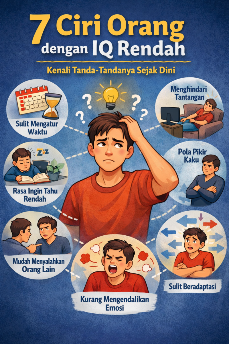 7 Ciri Orang dengan IQ Rendah yang Perlu Diketahui