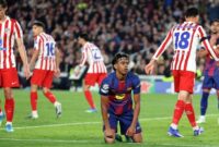 Barcelona kalah 0-2 saat menjamu Atletico Madrid di leg pertama perempatfinal Liga Champions (Foto: REUTERS/Nacho Doce)