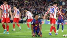 Barcelona kalah 0-2 saat menjamu Atletico Madrid di leg pertama perempatfinal Liga Champions (Foto: REUTERS/Nacho Doce)