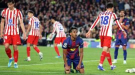 Barcelona kalah 0-2 saat menjamu Atletico Madrid di leg pertama perempatfinal Liga Champions (Foto: REUTERS/Nacho Doce)