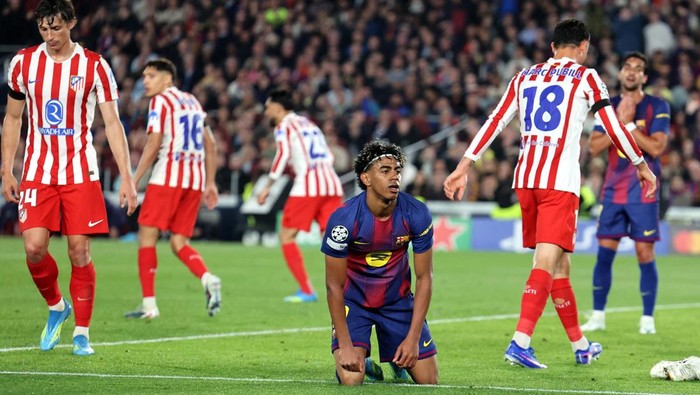 Barcelona kalah 0-2 saat menjamu Atletico Madrid di leg pertama perempatfinal Liga Champions (Foto: REUTERS/Nacho Doce)