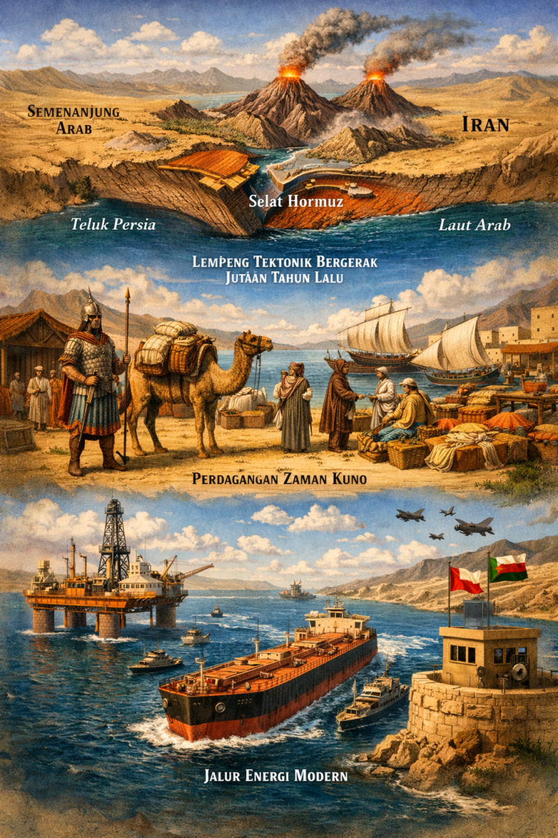 Sejarah Terbentuknya Selat Hormuz: Jalur Strategis yang Terbentuk dari Proses Alam