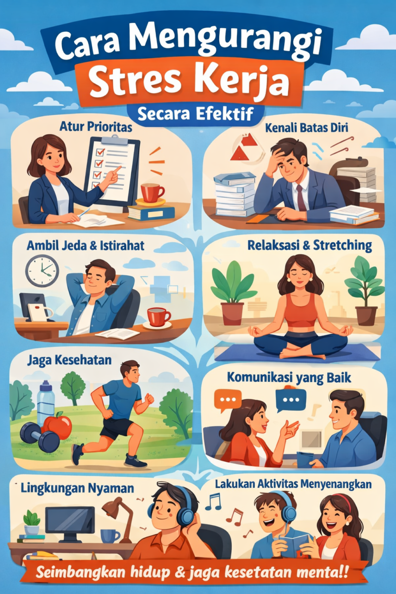 Cara Mengurangi Stres Kerja Secara Efektif