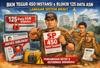 BKN Tindak 450 Instansi dan Blokir 125 Data ASN karena Pelanggaran Sistem Merit (AI)