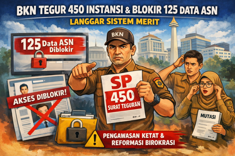 BKN Tindak 450 Instansi dan Blokir 125 Data ASN karena Pelanggaran Sistem Merit (AI)
