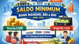 Saldo Minimum Bank Mandiri, BRI, dan BNI Terbaru April 2026, Ini Rinciannya