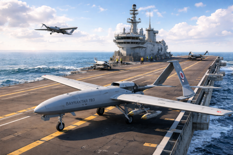 Italia Pilih Drone Bayraktar TB3 untuk Perkuat Kapal Induk Cavour