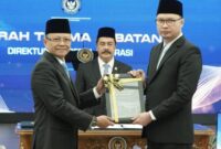 Foto: Pelantikan Hendarsam Marantoko sebagai Direktur Jenderal Imigrasi Kementerian Imipas di Gedung Kementerian Imipas, Jakarta Selatan, Rabu (1/4/2026). (dok istimewa)
