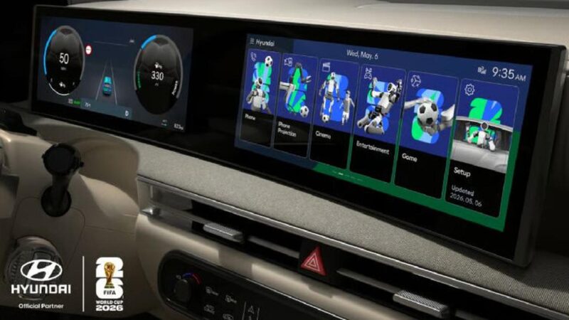 Hyundai Motor Company menghadirkan pembaruan software dengan tema FIFA World Cup 2026.( Poto : liputan6.com).