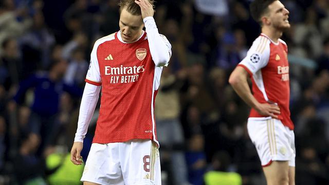 Arsenal Terancam Gagal ke Final! Odegaard & Havertz Absen, Arteta Hadapi Krisis Besar Lawan Atletico.( Poto : AP Photo/Luis Vieira/BRI SUPER LEAGUE )