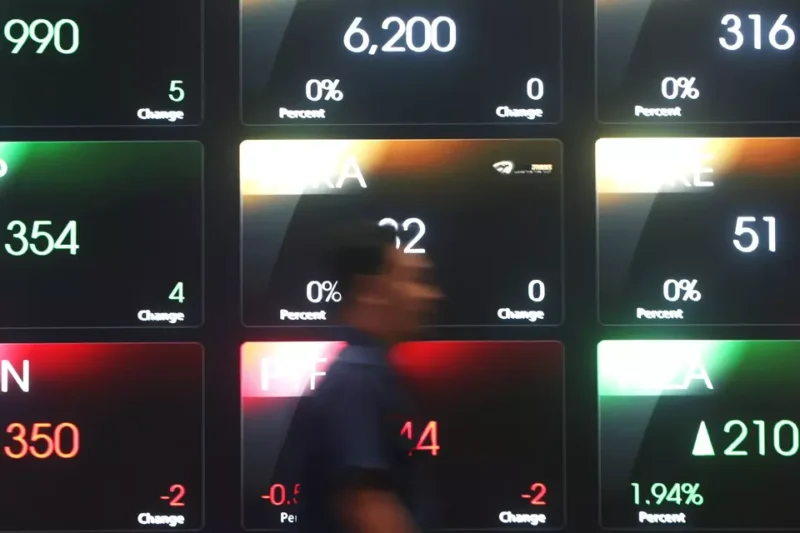 Ilustrasi pergerakan harga saham di Bursa Efek Indonesia (BEI), Jakarta.( Poto : investor.id ).