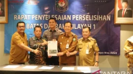 Pemerintah Provinsi Jambi menyerahkan penyelesaian sengketa tapal batas Batang Hari dan Muaro Jambi kepada Kemendagri.( Poto : ANTARA ).