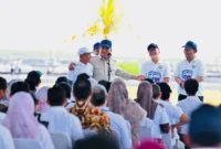 Presiden Prabowo Subianto saat di acara Budi Daya Udang Berbasis Kawasan ( Poto : ANTARA ).