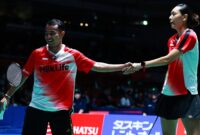 Pasangan ganda campuran Indonesia, Rehan Naufal Kusharjanto/Gloria Emanuelle Widjaja( Poto : kompas.com ).