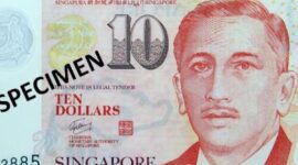 Ilustrasi uang dollar Singapura, uang kertas pecahan 10 dollar Singapura.(MONETARY AUTHORITY OF SINGAPORE/JENSEN)