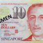 Ilustrasi uang dollar Singapura, uang kertas pecahan 10 dollar Singapura.(MONETARY AUTHORITY OF SINGAPORE/JENSEN)