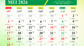 Kalender Mei 2026. Jadwal Idul Adha 2026 Menurut Kalender Hijriyah Kemenag 2026.(Tangkap layar Kalender Hijriyah Kemenag 2026)