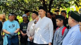 Wakil Menteri Pertanian (Wamentan) Sudaryono alias Mas Dar dalam acara pemotongan hewan kurban di Masjid Nurul Iman, Kementerian Pertanian, Jakarta, Rabu (27/5/2026).(KOMPAS.com/Syakirun Ni'am)