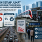 Kebijakan WFH ASN setiap Jumat memicu penurunan jumlah penumpang transportasi umum di Jabodetabek. LRT Jabodebek turun 17 persen dan Commuter Line turun 9 persen.( ilustrasi Poto : AI ).