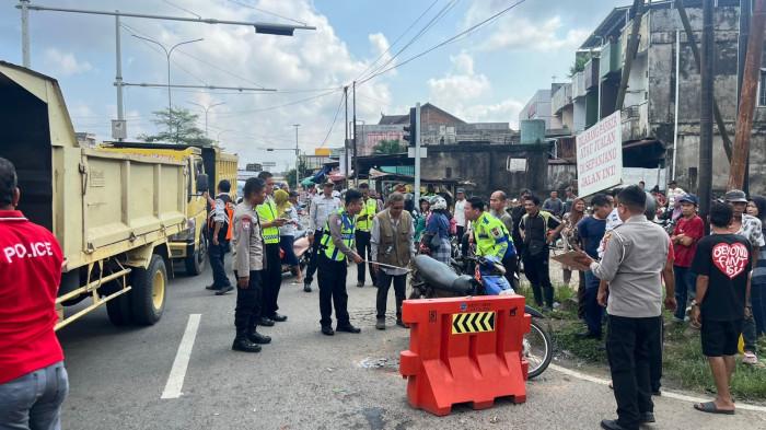 Kecelakaan maut di Jambi kembali terjadi di kawasan Terminal Alam Barajo, Kota Jambi.( Poto : TribunJambi.com ).