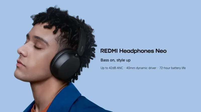 Xiaomi merilis Redmi Headphones Neo dengan ANC 42dB, Bluetooth 5.4, driver 40mm titanium( Poto : mediakompeten)