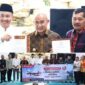 Tiga kepala daerah di Jambi menandatangani dukungan operasional rute Batik Air Muara Bungo–Jakarta( Poto : kerincisatu).