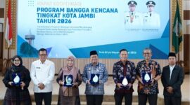 Perumda Air Minum Tirta Mayang Kota Jambi dan Institut Agama Islam Muhammad Azim (IAIMA) Jambi melalui penandatanganan MoU di Aula Griya Mayang, Kamis (21/05/2026).( Poto : JAMBIlink).