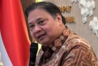 Menko Perekonomian Airlangga Hartarto. (Bloomberg Technoz/ Mis Fransiska)