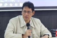 Menkeu Purbaya mengungkap beda kekuatan ekonomi Indonesia tahun ini dengan 1998 di tengah pelemahan nilai tukar rupiah yang menembus Rp17.700 per dolar AS. (Foto: CNN Indonesia/Endrapta Ibrahim Pramudhiaz).