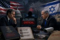 Ilustrasi hubungan Ameriak-Israil memanas( poto : chatGPT )