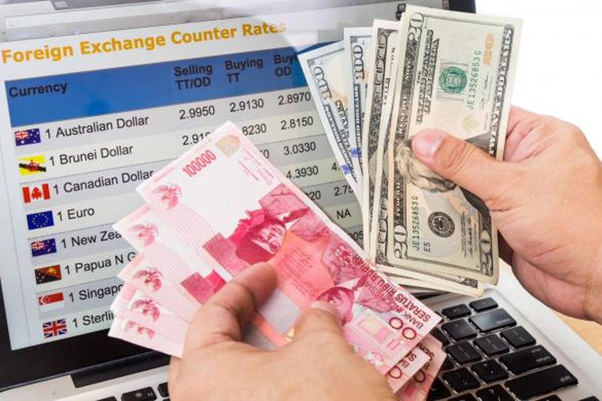 Ilustrasi rupiah dan dollar AS(THINKSTOCKS)