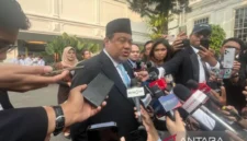 Said Iqbal menjawab pertanyaan wartawan di Kompleks Istana Kepresidenan, Jakarta, Senin (8/6/2026). Poto : ANTARA 