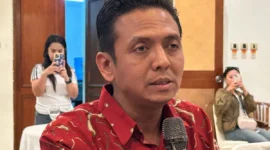 Wakil Ketua LPSK Wawan Fahrudin dalam media gathering di Bandung, Jawa Barat, Selasa (4/11/2025) malam.( poto : ANTARA )