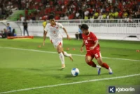 Pemain timnas U19 Indonesia Fabio Azkairawan (kanan).( poto : ANTARA )