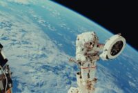 Ilustrasi astronot di luar angkasa.(Unsplash/NASA)