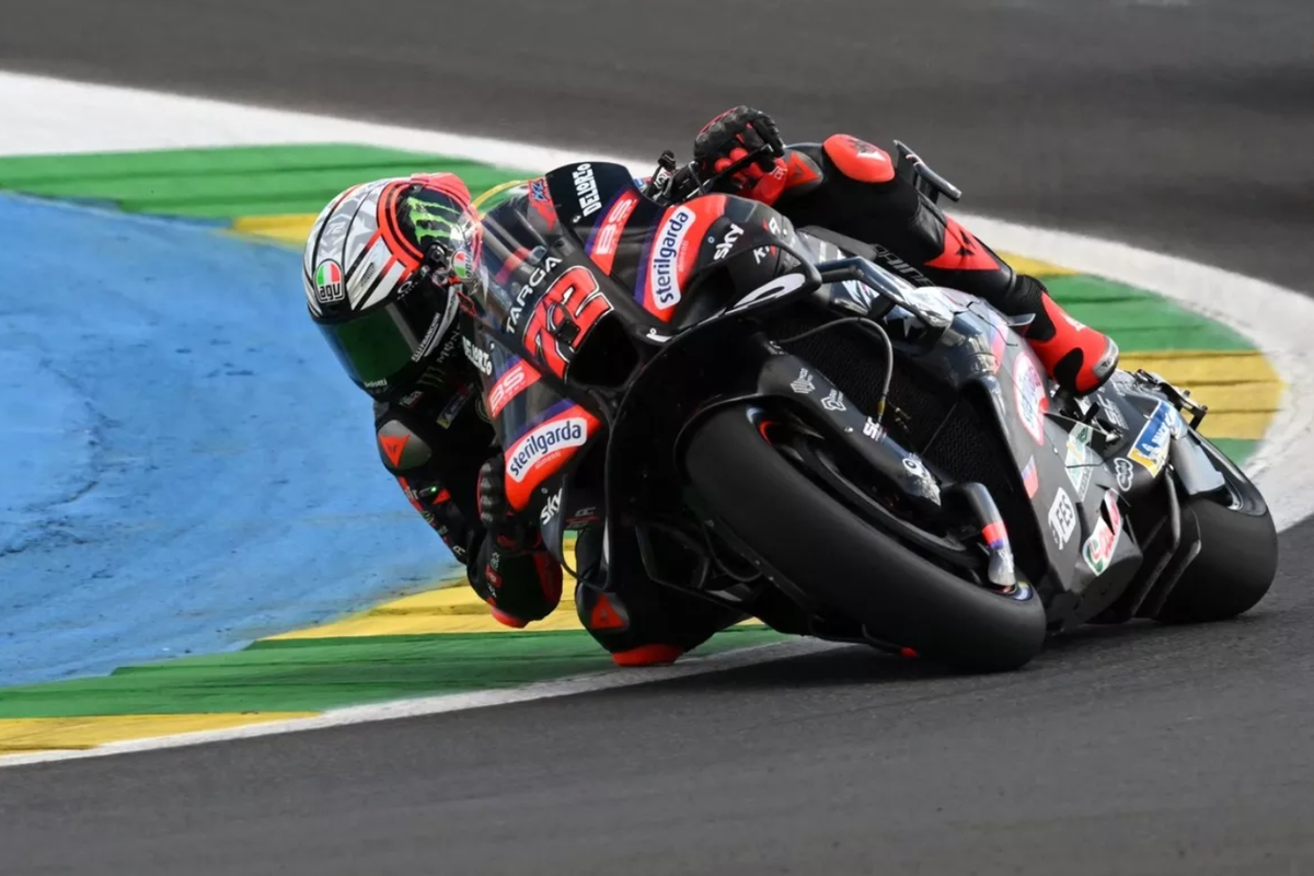 Pebalap Aprilia Racing, Marco Bezzecchi.( poto : kompas.com )
