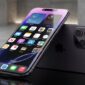Ilustrasi iPhone generasi terbaru yang hadir dengan layar lengkung di keempat sisi (quad-curved display). (GSM Arena)