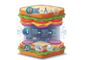 Ilustrasi AI Sandwich dibuat oleh Gemini AI(Kompas.com/soffyranti)