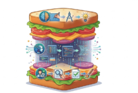 Ilustrasi AI Sandwich dibuat oleh Gemini AI(Kompas.com/soffyranti)